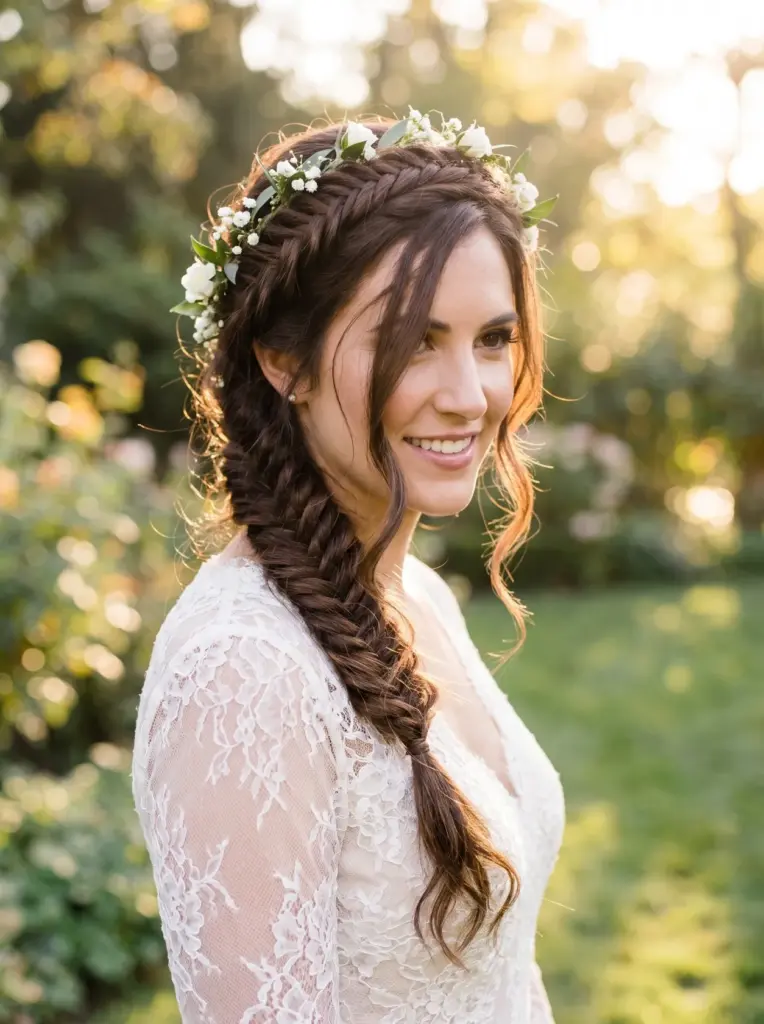 Braided Crown Bridal Hairstyle
