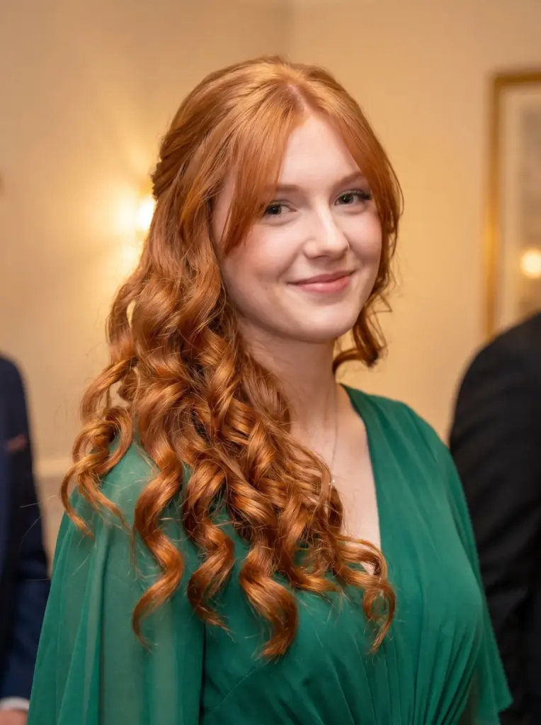 Copper Ginger Hair Prom Curls
