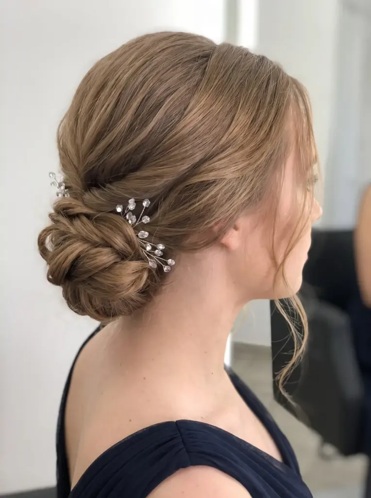 Crystal Jewel Prom Hair Updo