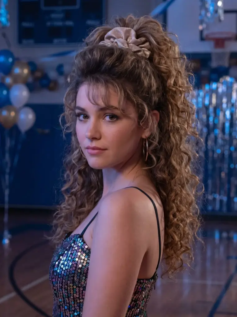 Eighties Volume Curly Prom Ponytail
