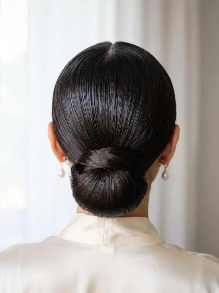 Elegant Sleek Low Bun Hairstyle
