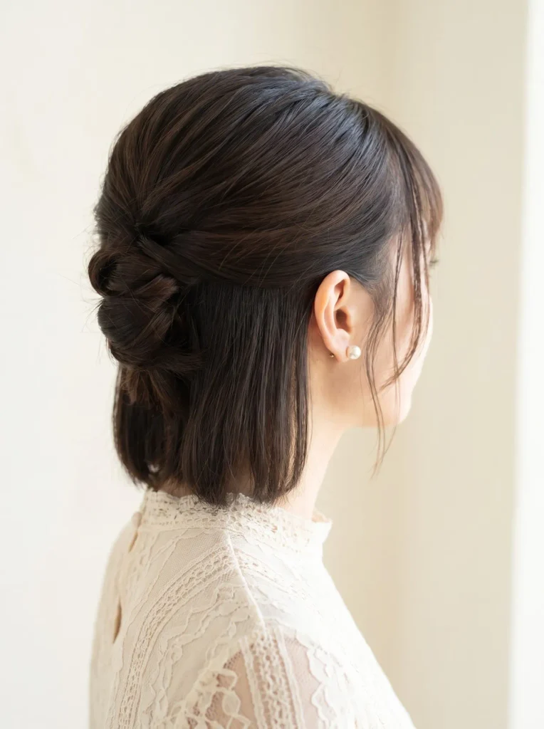 French Twist Short Prom Updo