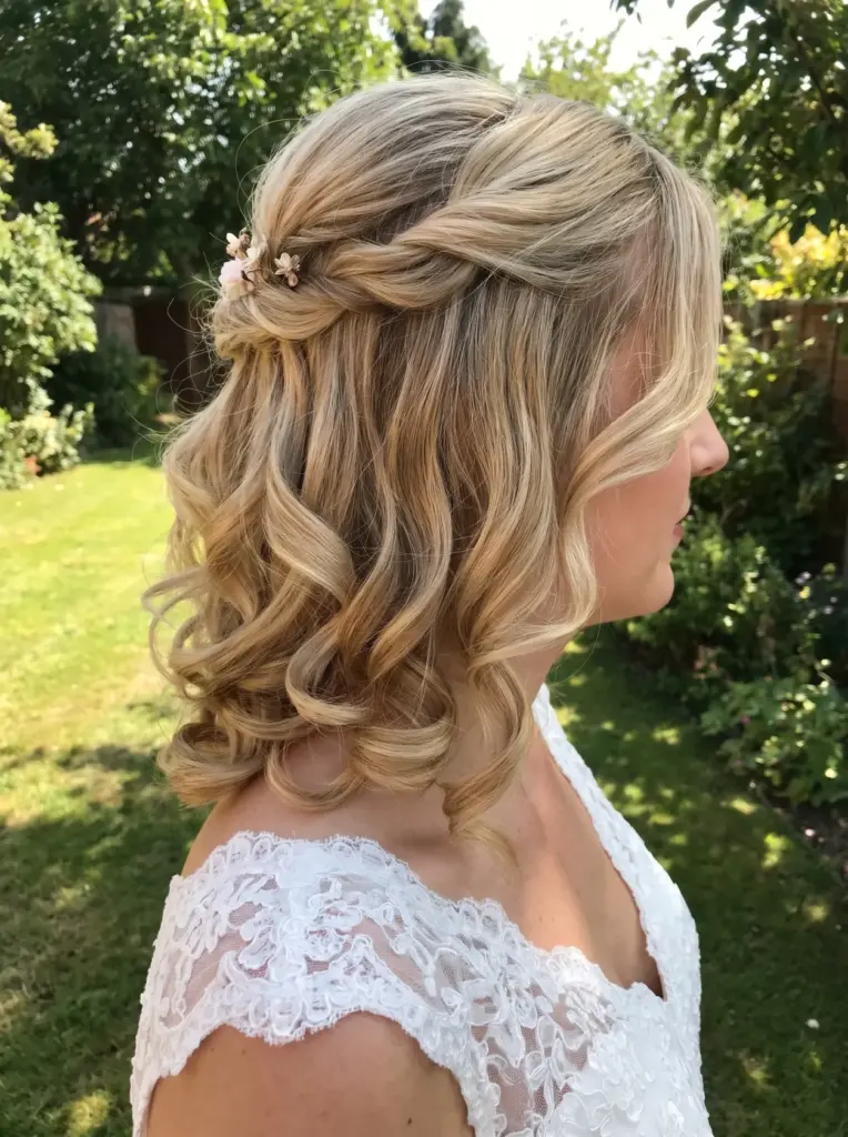 Half Up Hairstyle For Short Hair
