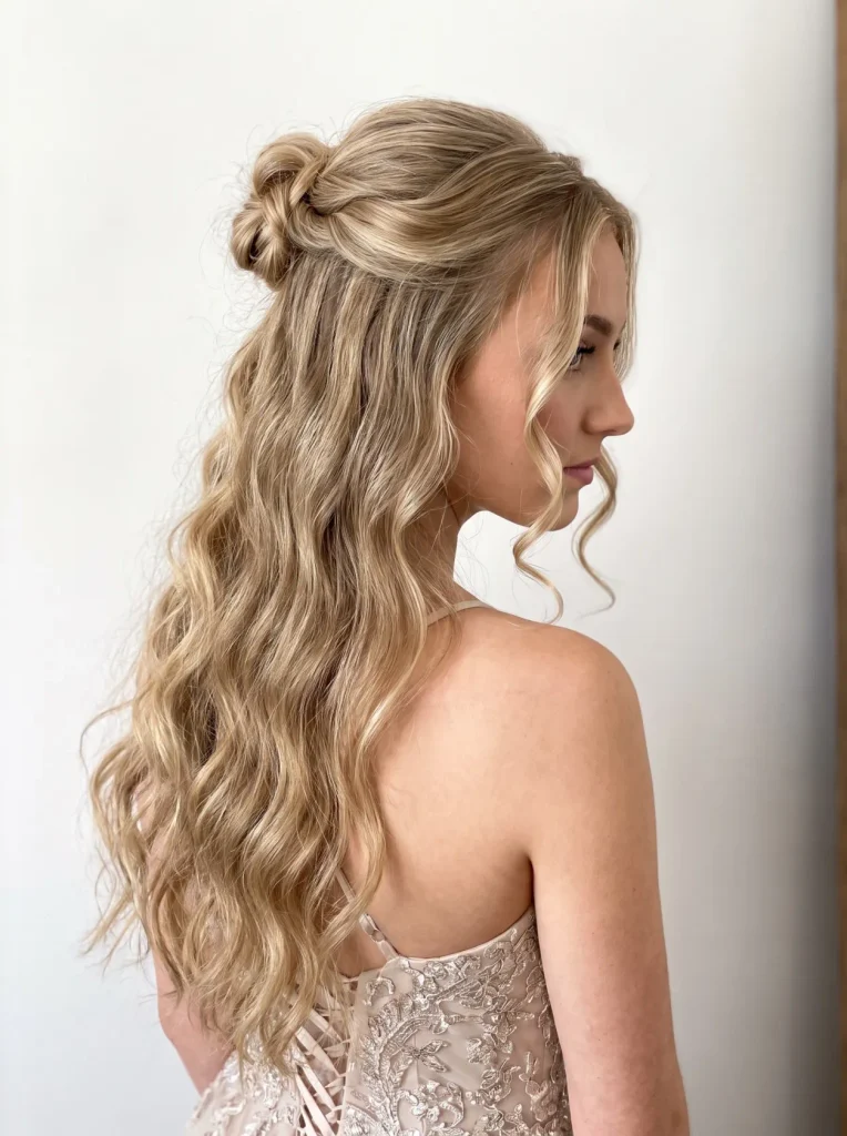 Half Up Prom Hair Bun