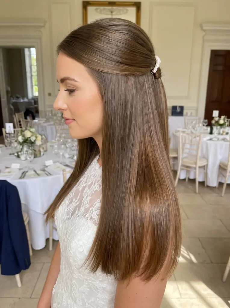 Half Up Style For Straight Hair