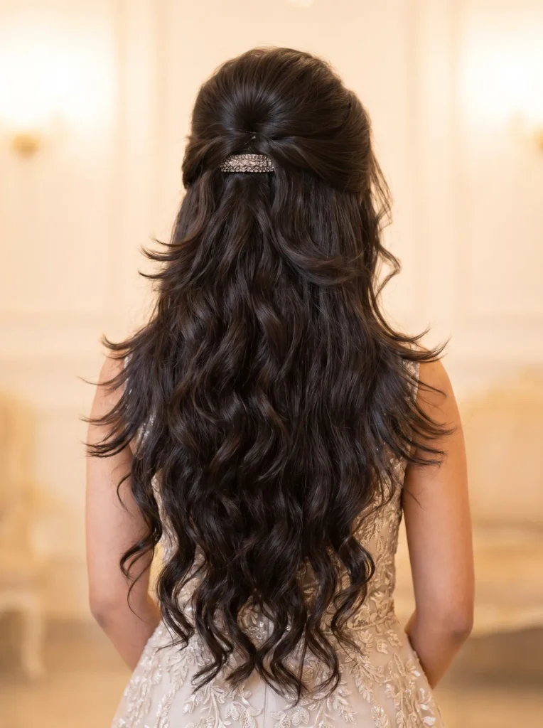 Long Thick Voluminous Half Up