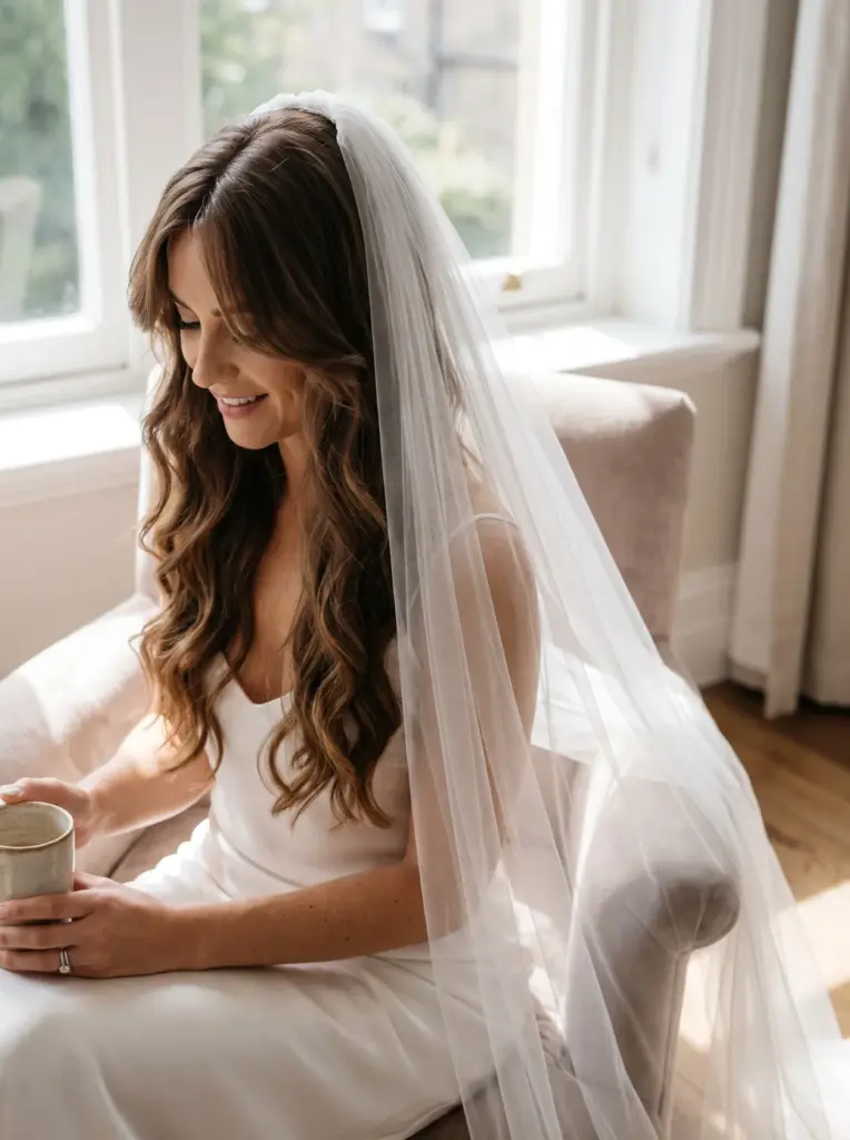 Loose Waves Beneath a Cathedral Veil