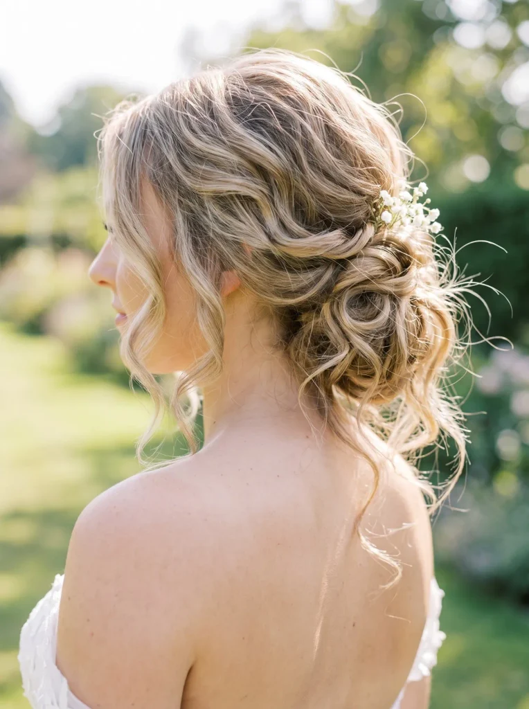 Loose Wavy Wedding Hair Updo