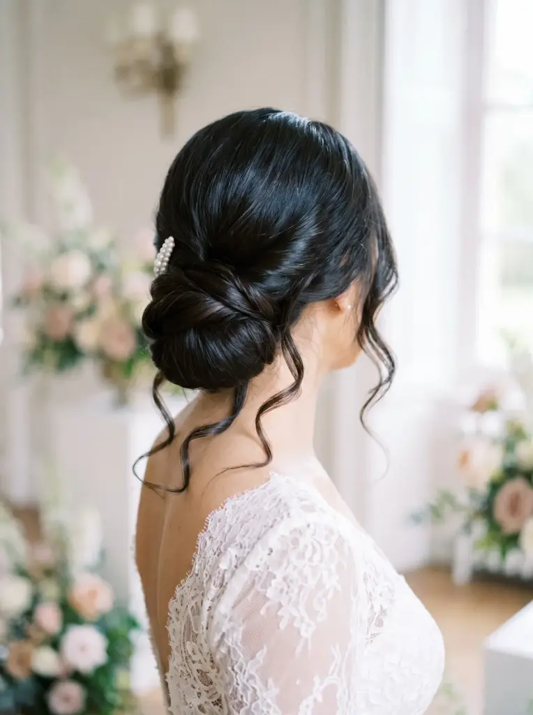Low Bun Bridal Hair Updo