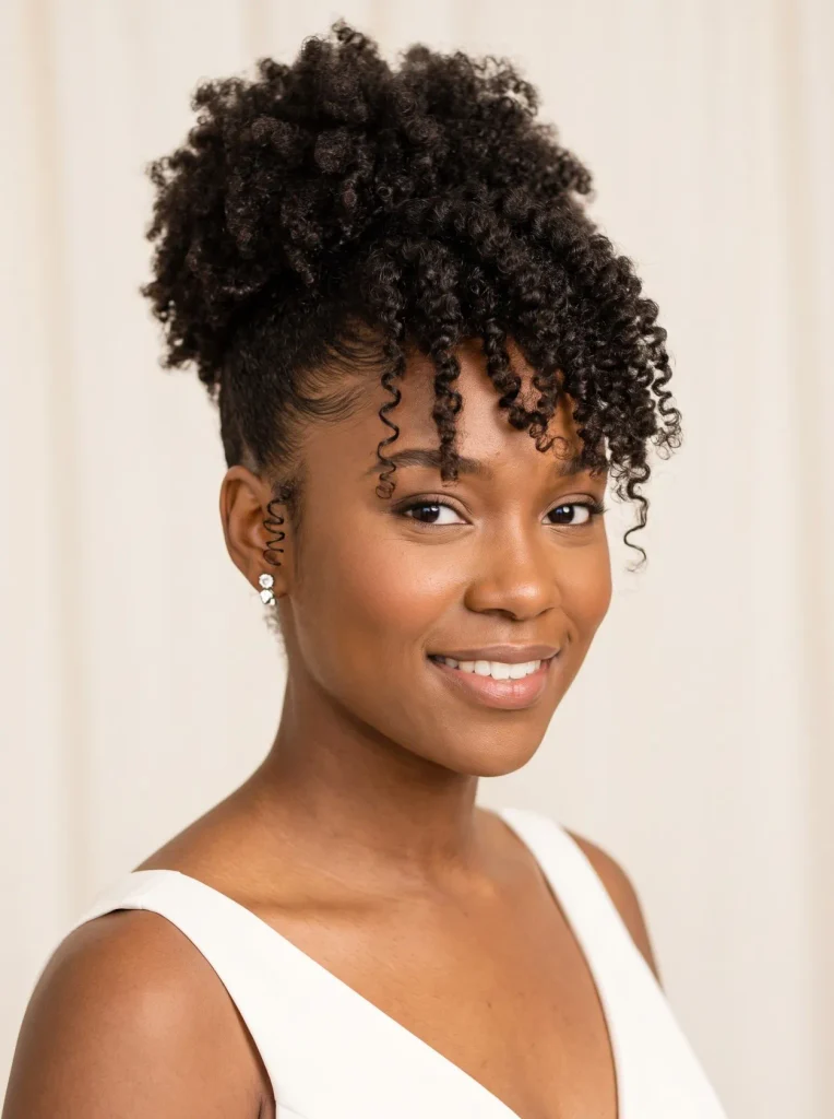 Natural 4C Short Prom Updo
