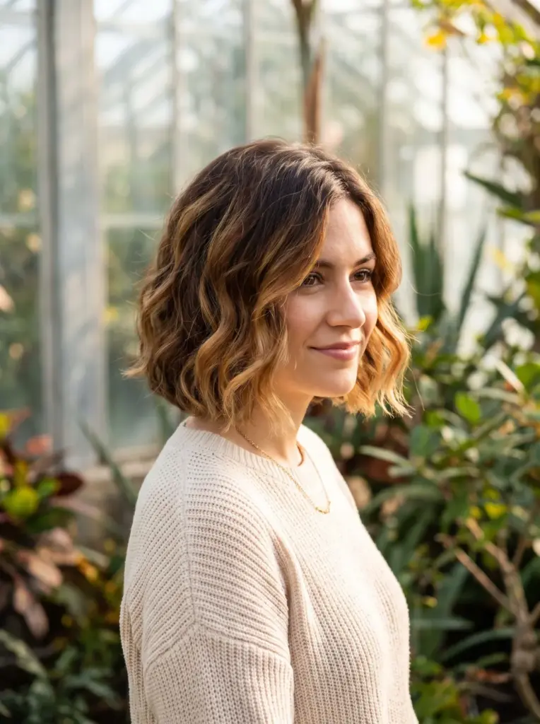 Ombre Wavy Bob With Soft Waves