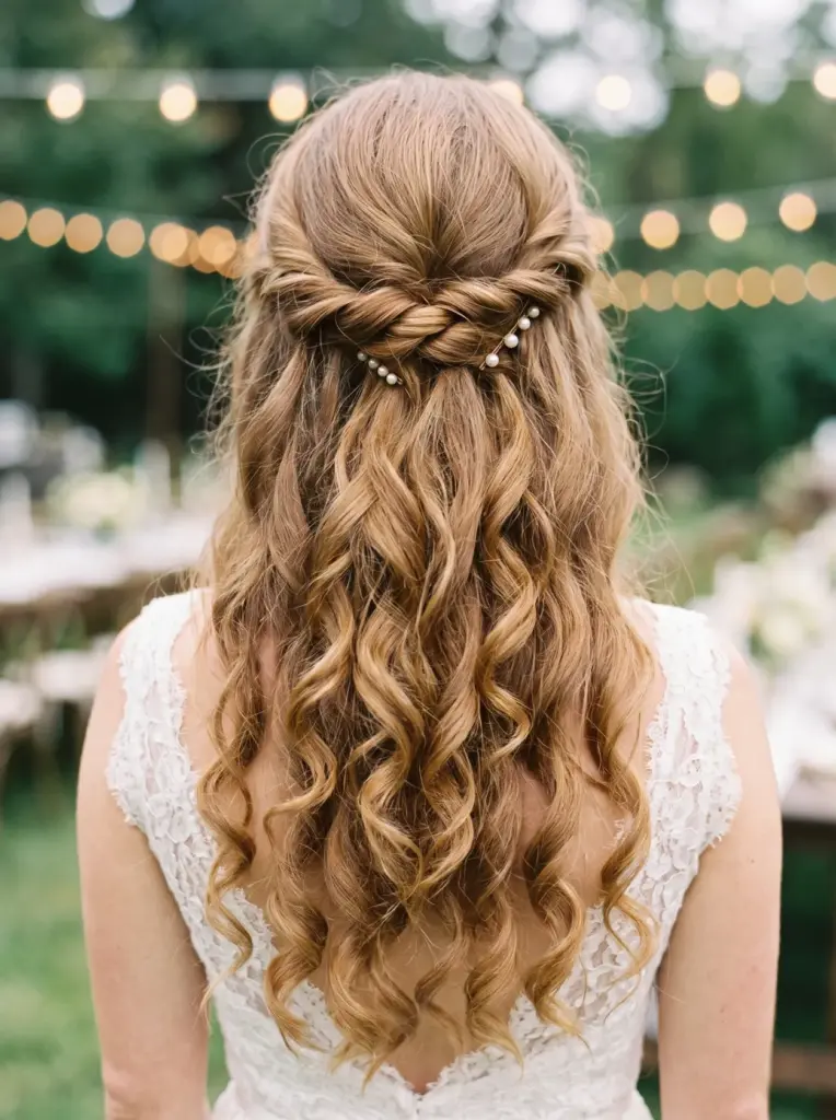 Romantic Loose Curls Half Up