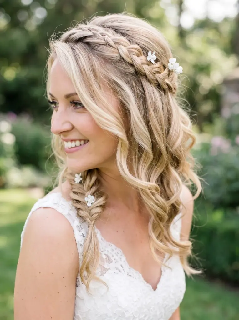 Side Braid Half Up Hairstyle