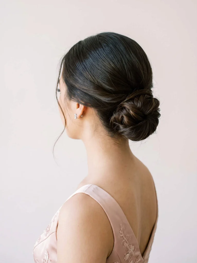 Sleek Low Bun Medium Hair