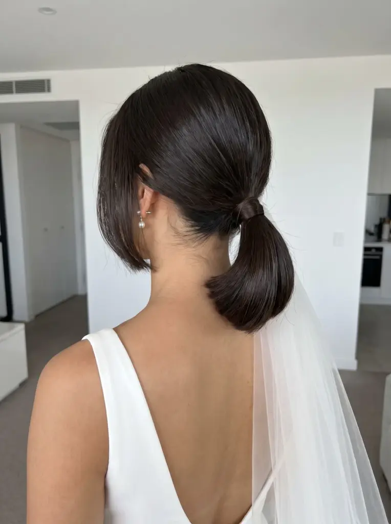 Sleek Ponytail For Short Bobs