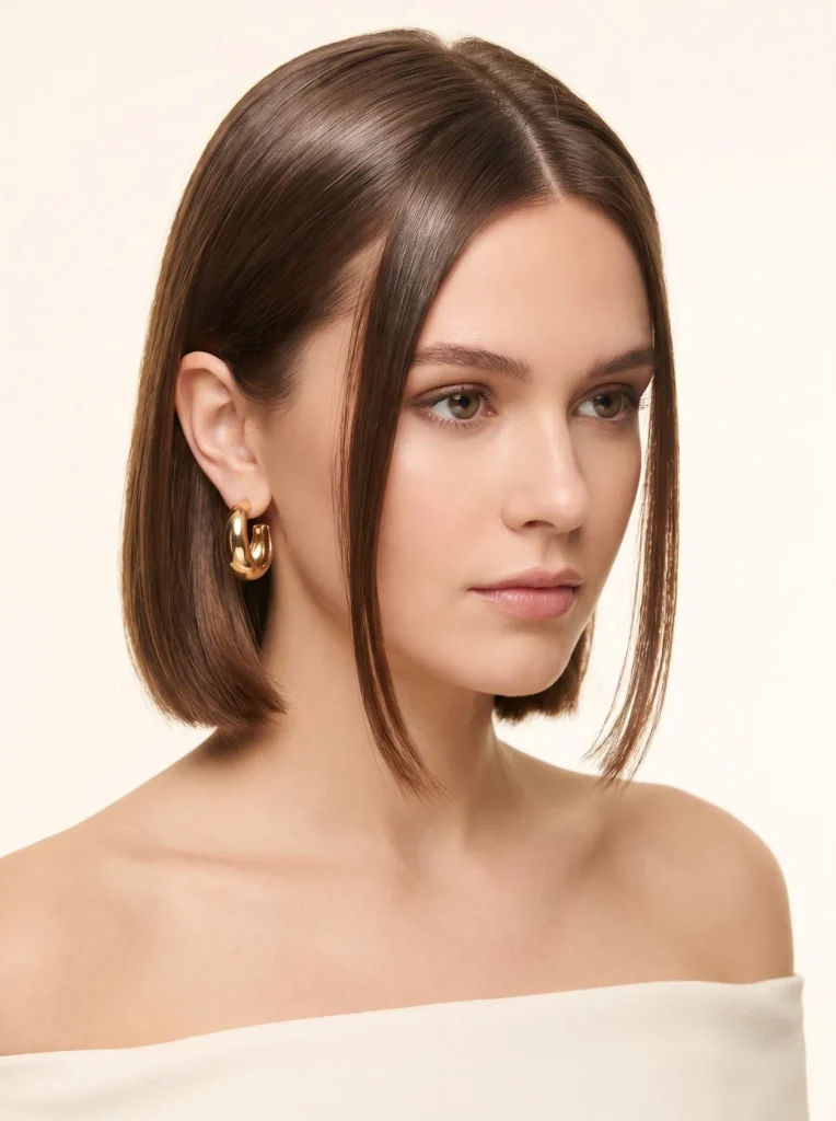 Sleek Straight Bob Prom Hair