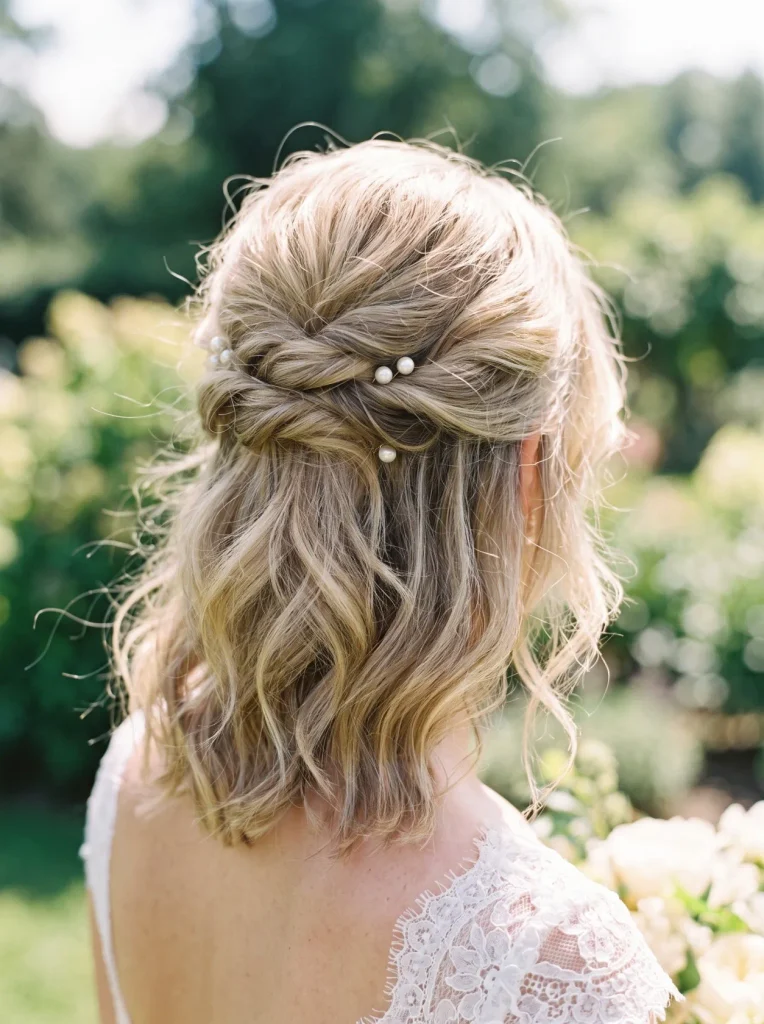 Soft French Twist Wedding Updo