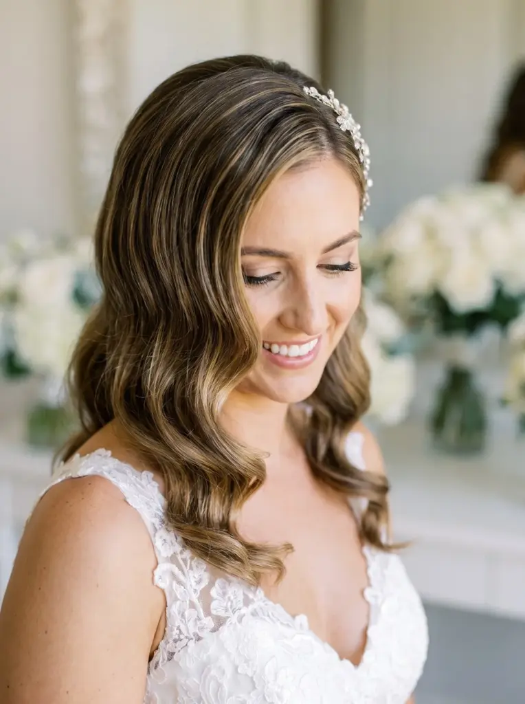 Soft Glam Waves Wedding Hair