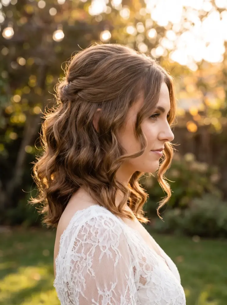 Soft Waves Half Up Hairstyle