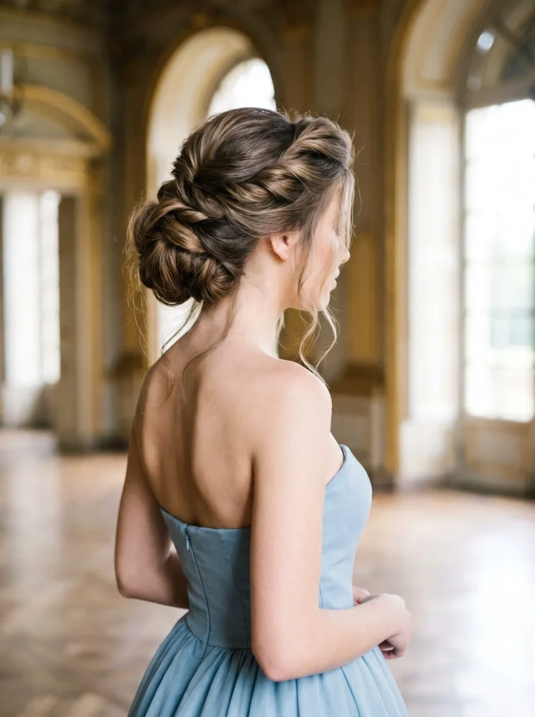 Strapless Ball Gown Voluminous Updo