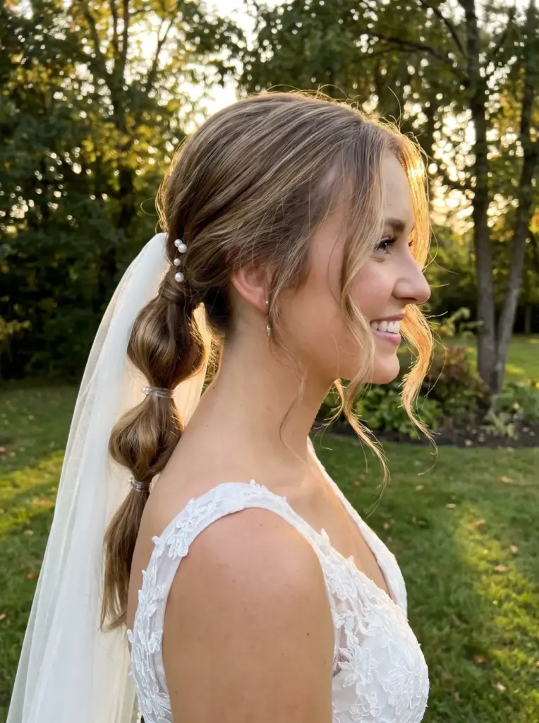 Textured Bubble Braid Ponytail