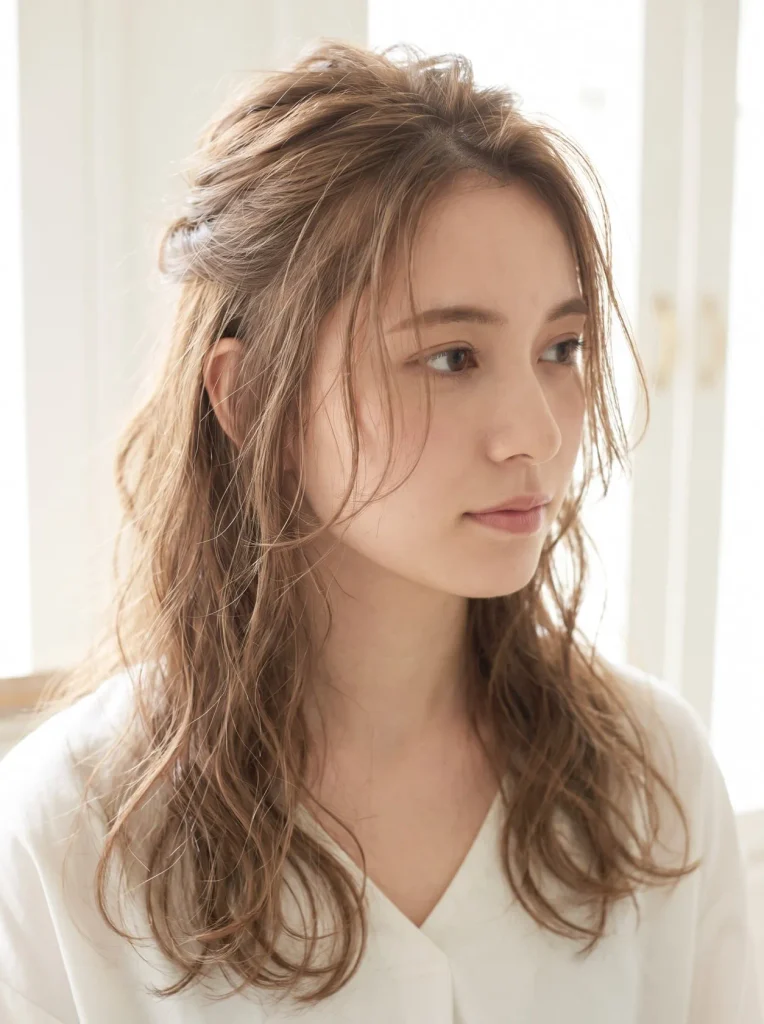 Thin Hair Voluminous Half Up