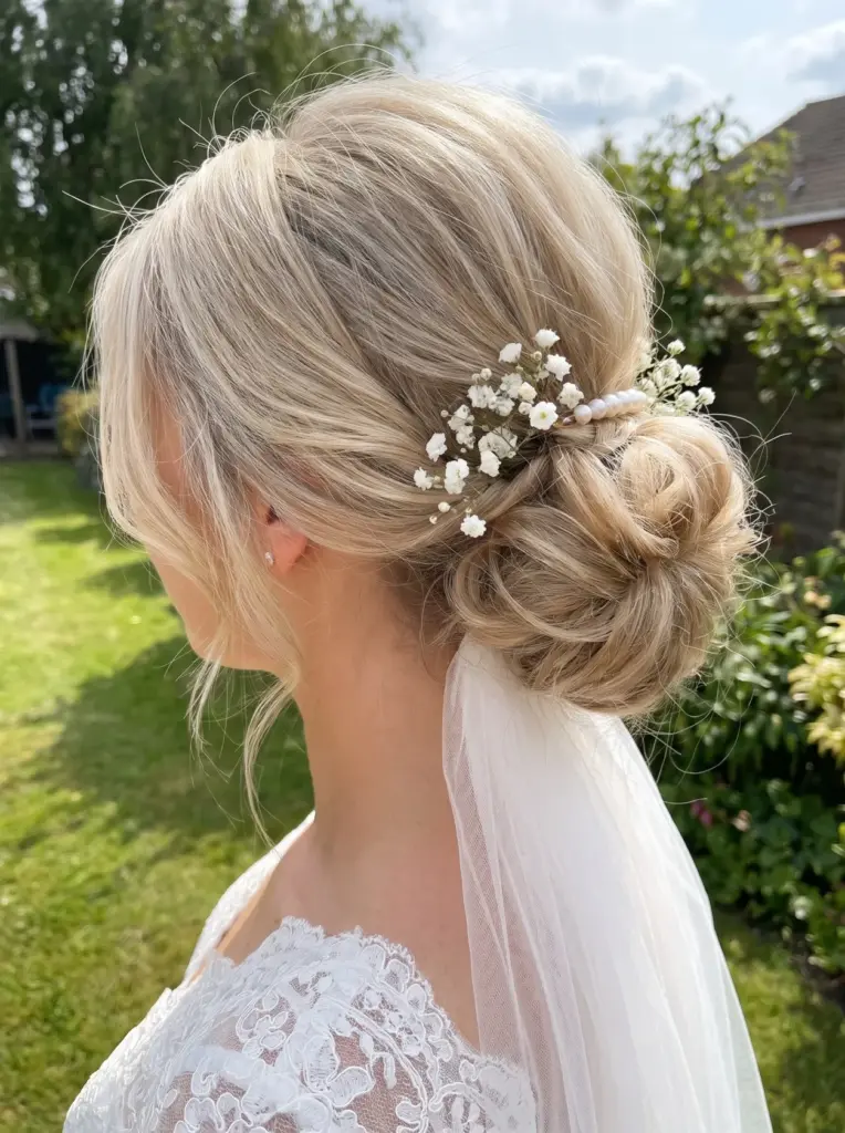 Voluminous Fine Hair Bridal Updo