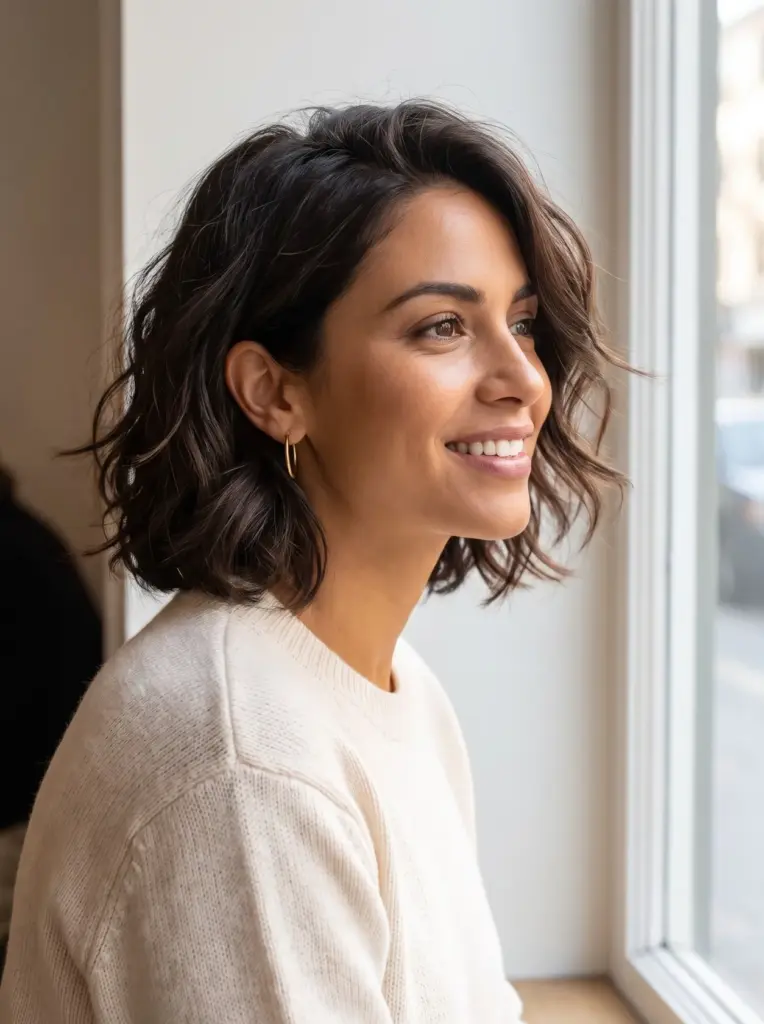 Wavy Bob For Diamond Face