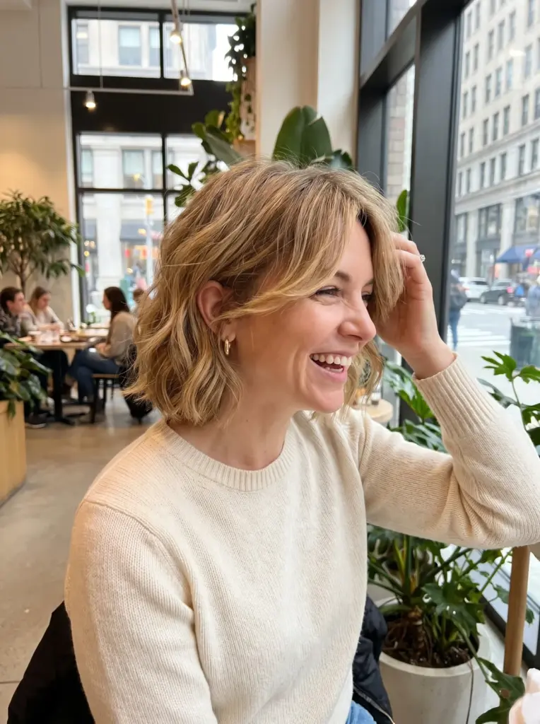 Wavy Bob For Heart-Shaped Face