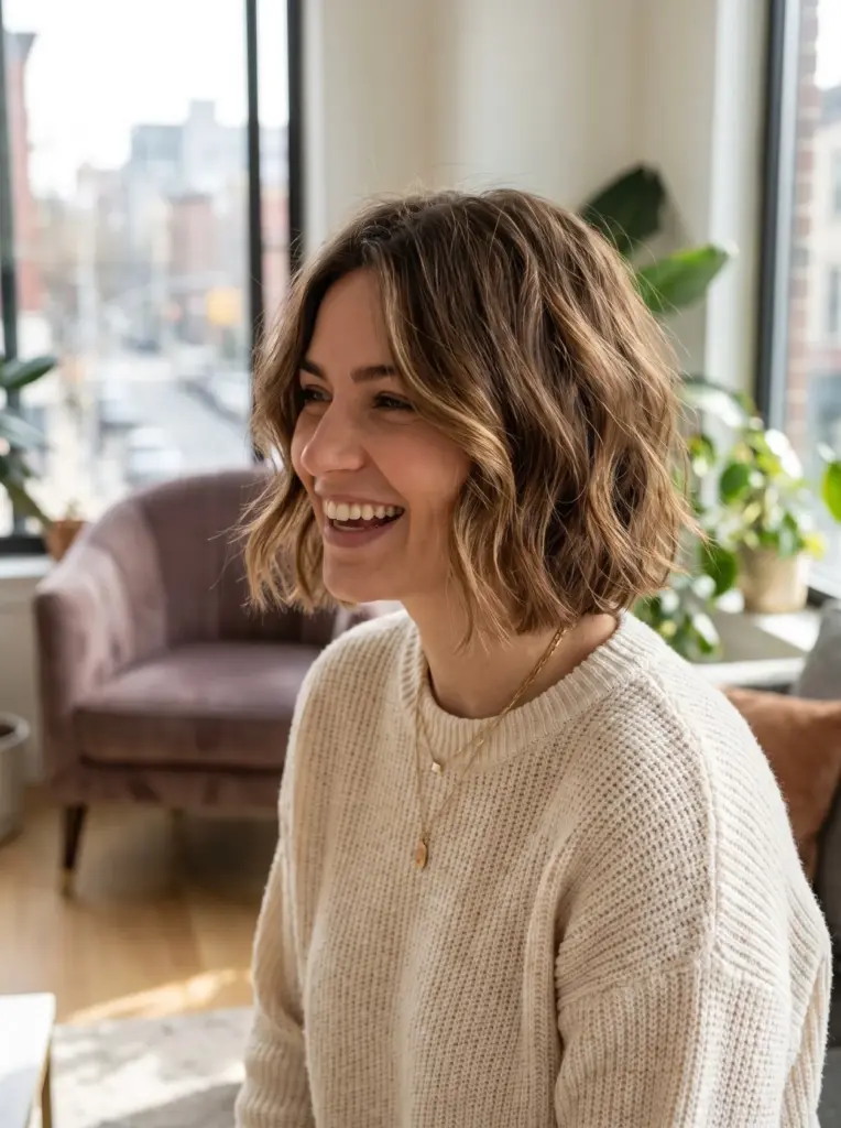 Wavy Bob For Square Face