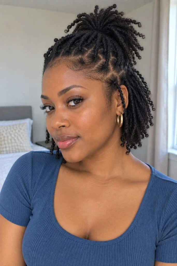 4C starter loc half-up style