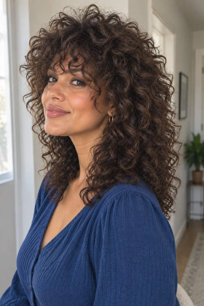 80s Curly Shag With Volume