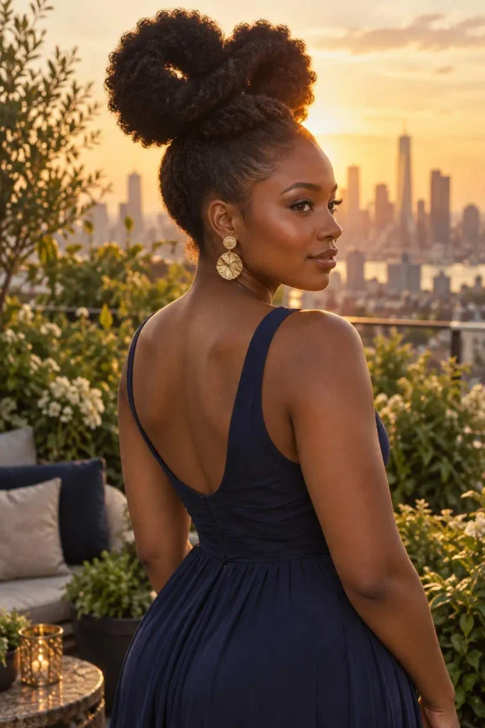 Afro Infinity Bun High Shape