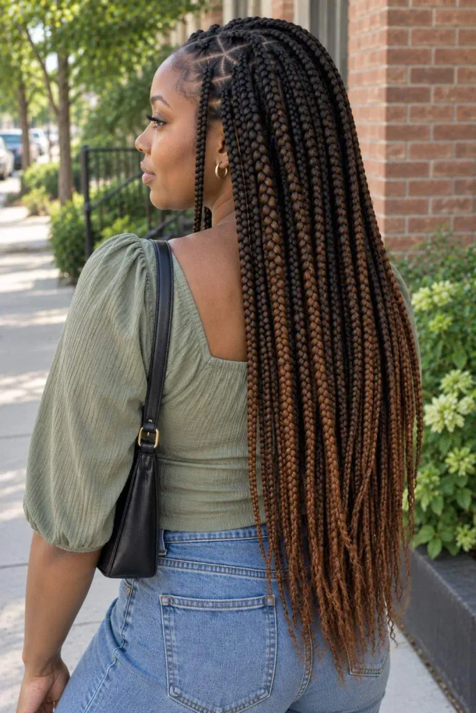 Black brown 1B/30 box braids
