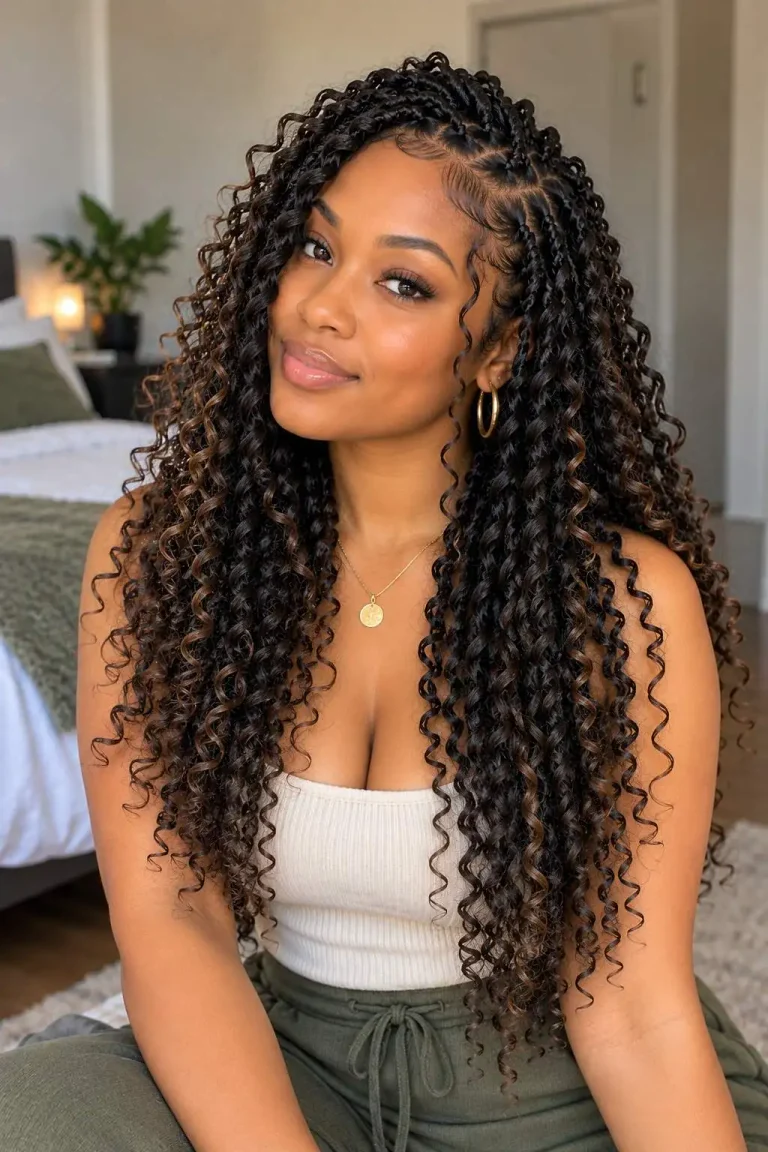 Boho Passion Twists With Curls