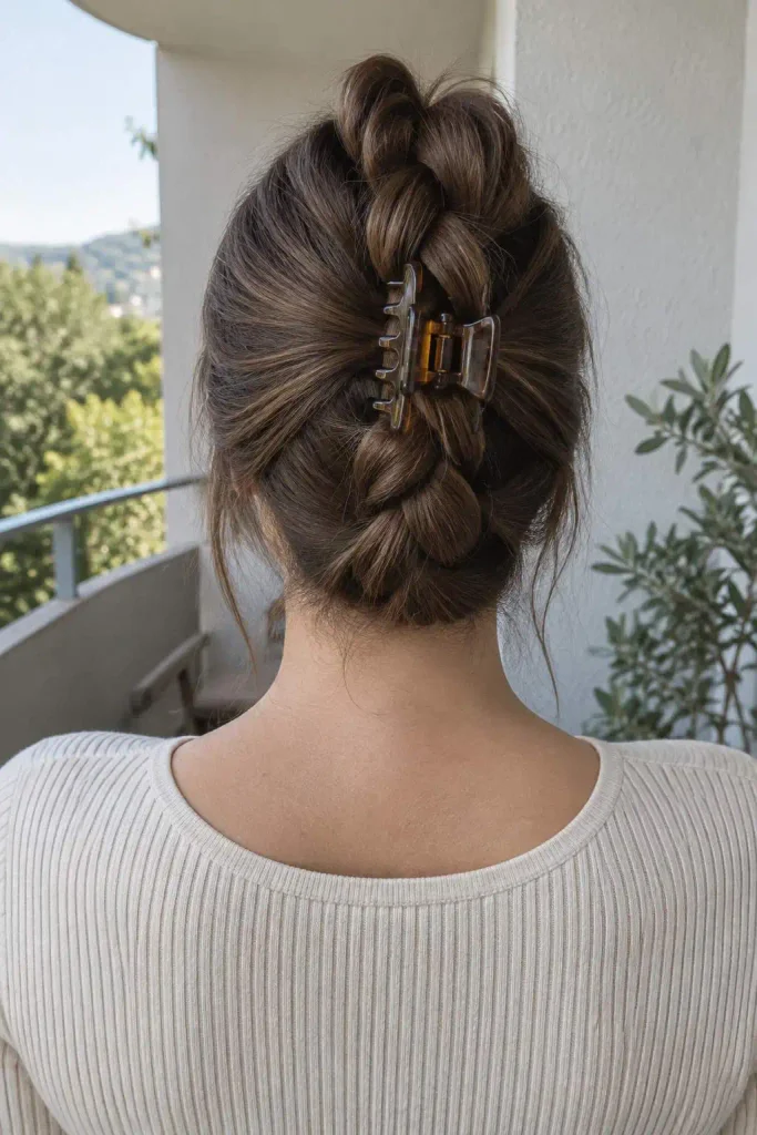 Braided Claw Clip Updo