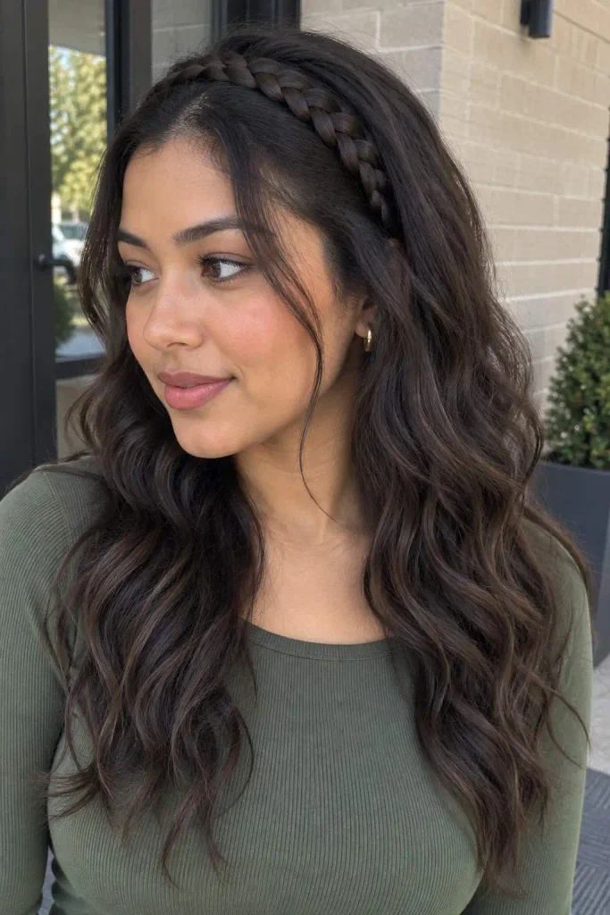 Braided Headband With Hair Down