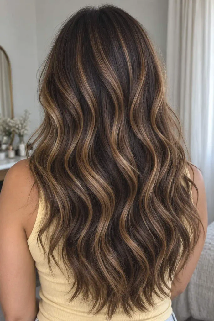 Brunette Highlights With Deep Lowlights