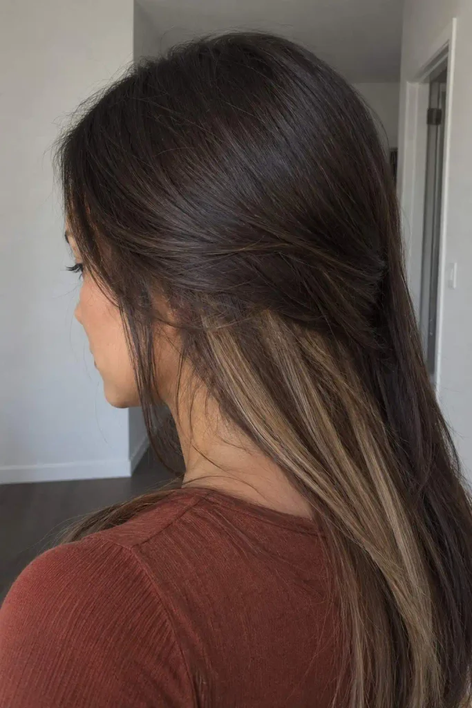 Brunette Peekaboo Underlayer Highlights