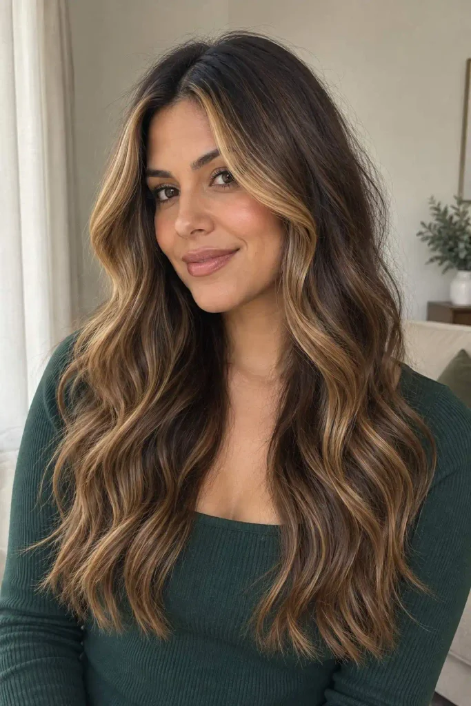 Caramel Money Piece Waves