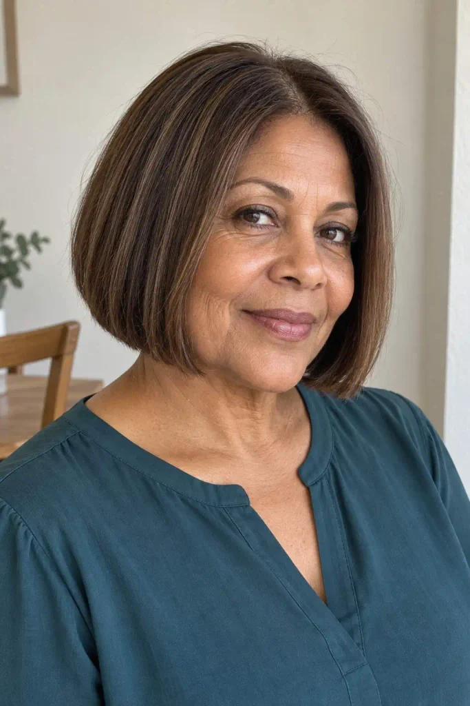 Chin-Length Blunt Bob Cut