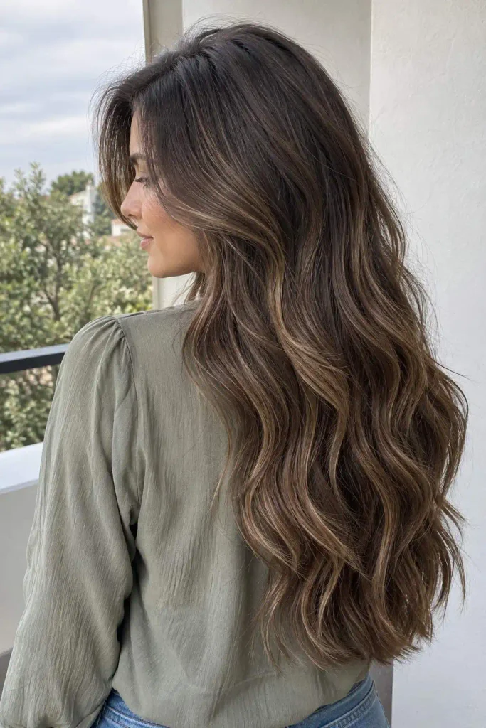 Chocolate Brown Balayage Layers