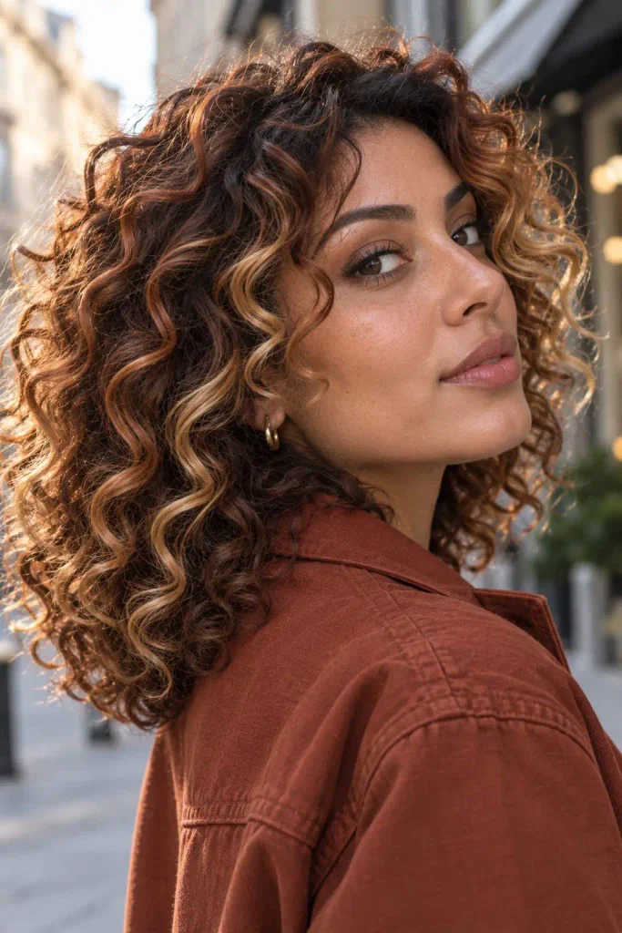 Copper Blonde Halo Curls