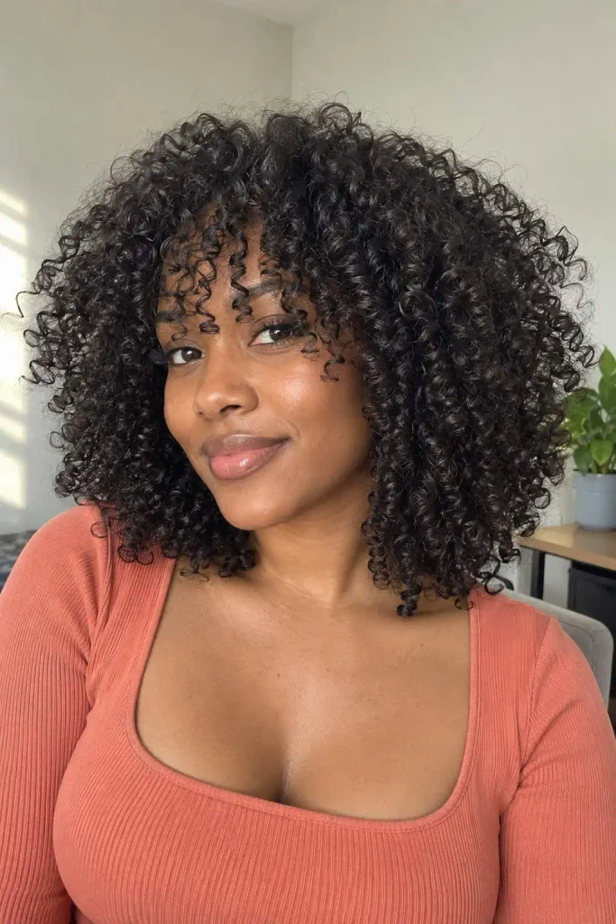 Curly bangs for 3B and 3C curls