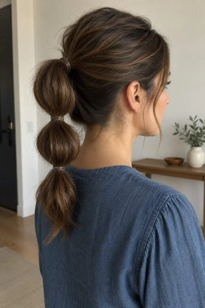 Easy bubble ponytail tutorial