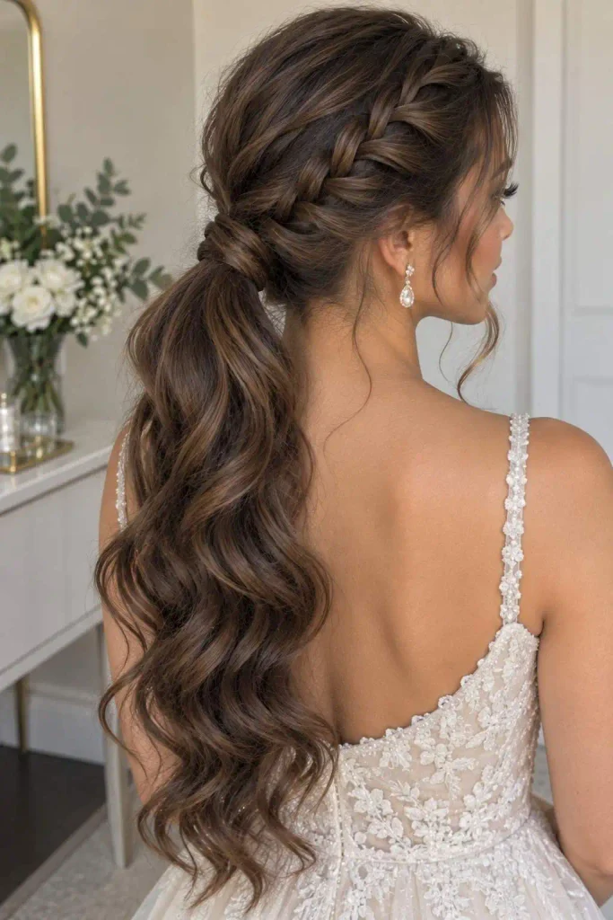 Elegant Wedding Braided Ponytail