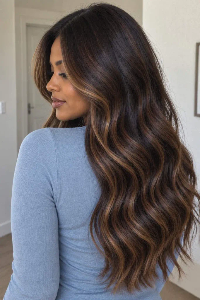 Espresso Brunette Hair With Highlights