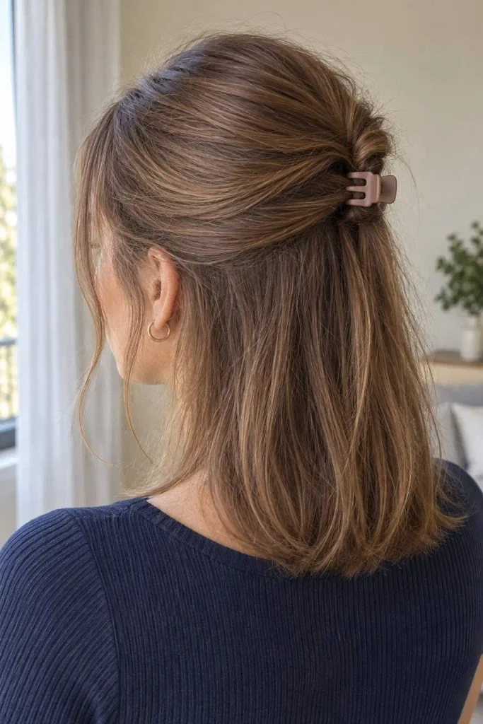 Fine Hair Mini Claw Clip Half-Up