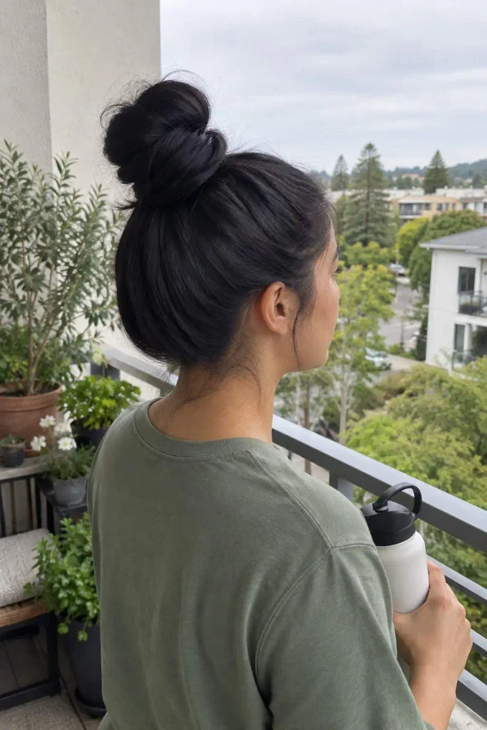 Five-Minute High Knot Updo