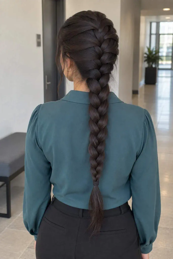 French Braid for Long Workdays